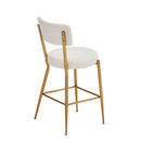 Modern Teddy Fabric Upholstered Bar Stools