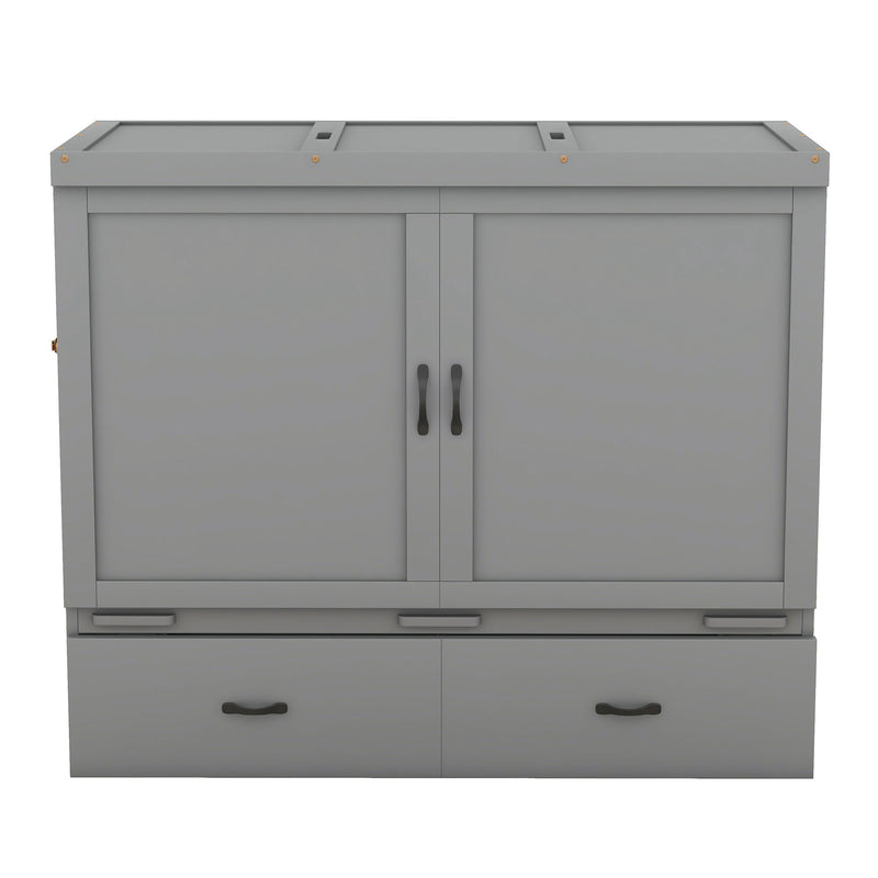 Murphy Bed With USB Port And A Large Drawer