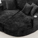 Boneless Design Upholstered Sofa Bed With Cup Holders