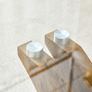 Artistic Rectangular Coffee Table With Tempered Glass Countertop