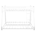 Bunk Bed Frame With Ladder And Guardrail, Heavy Duty Noise Free Design Metal Construction