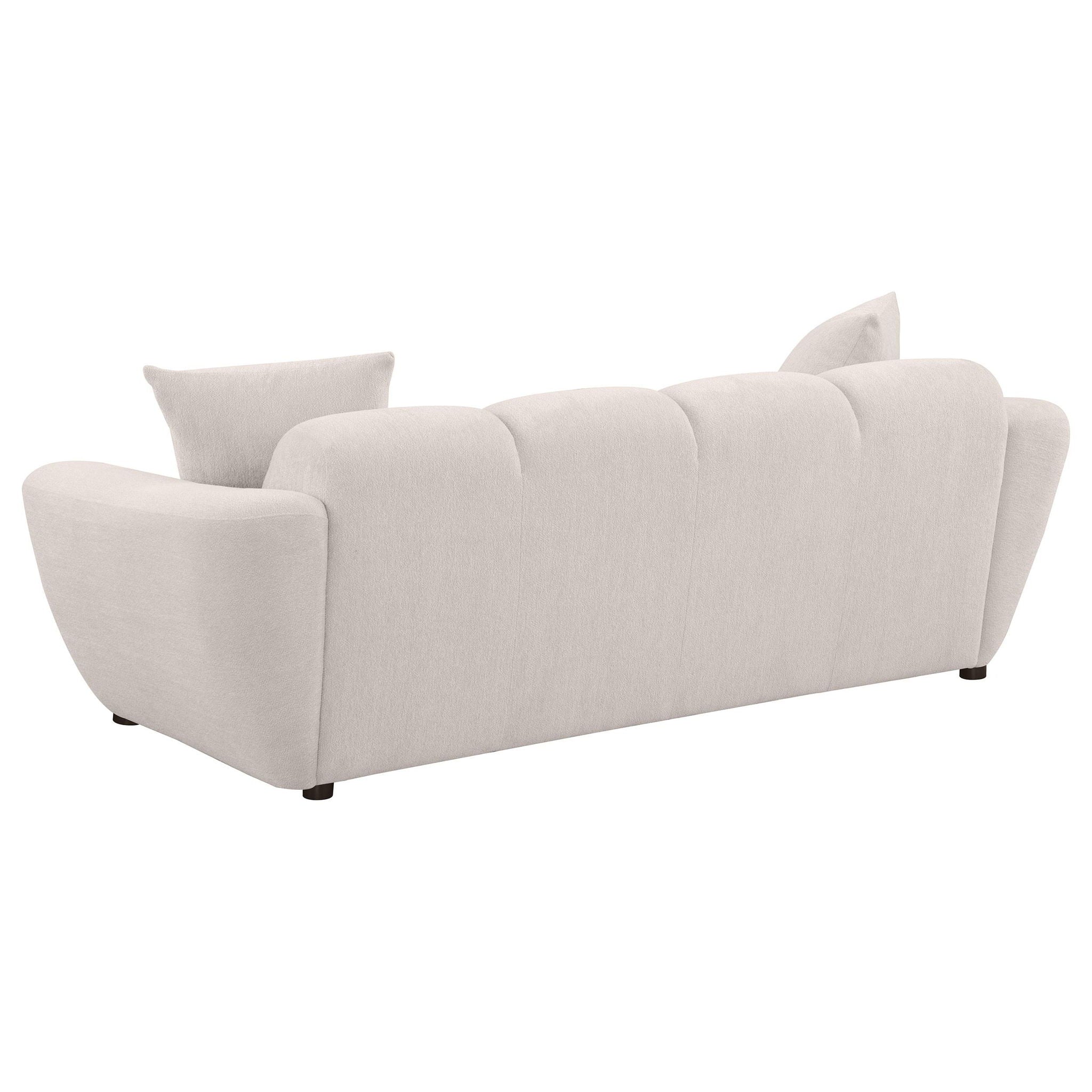 Destino 2-piece Chenille Splayed Arm Sofa Set Greige