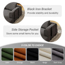 Convertible Sleeper Sofa Bed With Cylindrical Pillow, Fixed Shape Frame