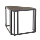 Roman - Industrial Corner Desk - Black / Espresso