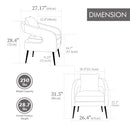 Open Back Accent Chair, Round Sofa Lounge Armchair