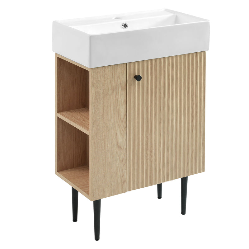 Bathroom Vanity, Combo Cabinet, Bathroom Storage Cabinet, Single Ceramic Sink