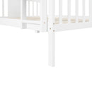 Full over Full Bunk Bed with Ladder for Bedroom, Guest Room Furniture-White(OLD SKU :LP000203AAK)