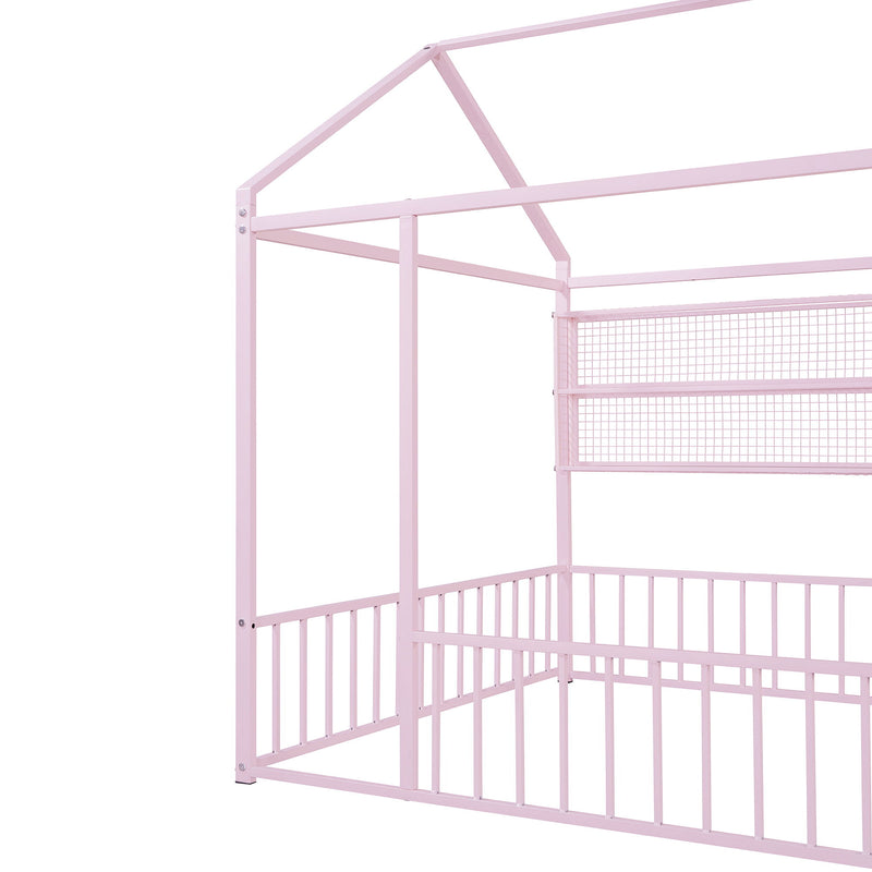 House Frame With Fence And Shelves