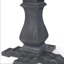 Rustic Extendable Dining Table With Pedestal Base - Gray