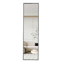 Aluminum Frame Minimalist Mirror, Bathroom Bedroom Wall Mirror, Elevating Contemporary Interiors, Can Be Wall Mounted Or Opened As A Standing Mirror - Black