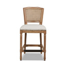Triomphe - Rattan Wicker High Back Armless Counter Bar Stool