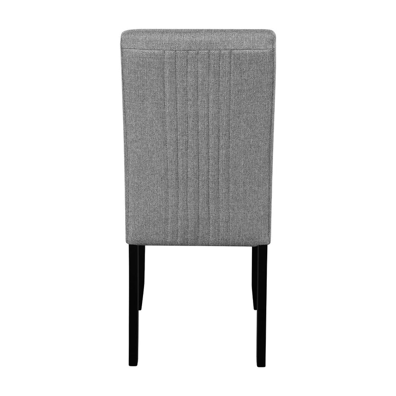 5 Piece Round Dining Table Set, Dining Table And 4 Upholstered Chairs For Dining Room, Kitchen Room, Living Room - White / Gray