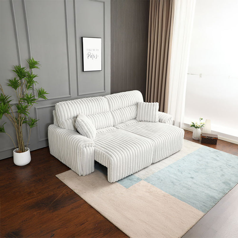 Jaya - Power Motion Sofa With Sleeper & USB Port - Mondo Grey Corduroy