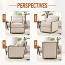 Comfy Accent Barrel Chair, 360 Degree Swivel