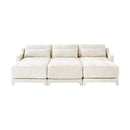 Stylish Sofa With Ottoman And Lumbar Pillows, Ergonomic Design
