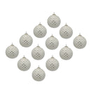 Christmas Ball Ornaments, Decorative Hanging Ball Christmas Tree Ornaments, For Holiday Party Decorations (Set of 12) - White