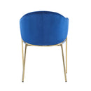 Modern Upholstered Dining Chair With Frame And Plush Velvet