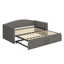 Daybed With Extended Pop Up Trundle, Upholstered Sofa Bed Daybed