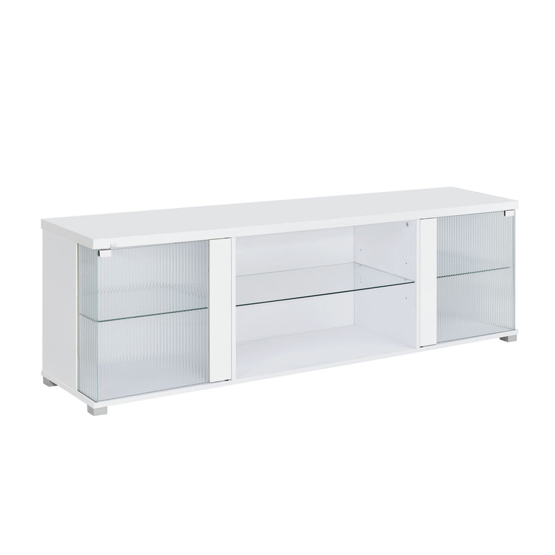 Chandra - 70" TV Stand With LED - Glossy White