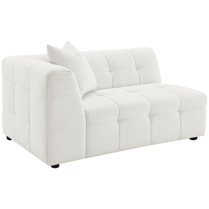 Everly - Boucle Upholstered Extra Long Sofa - White