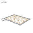 Queen Size Floating Bed with LED Lights Underneath,Modern Queen Size Low Profile Platform Bed with LED Lights,Grey