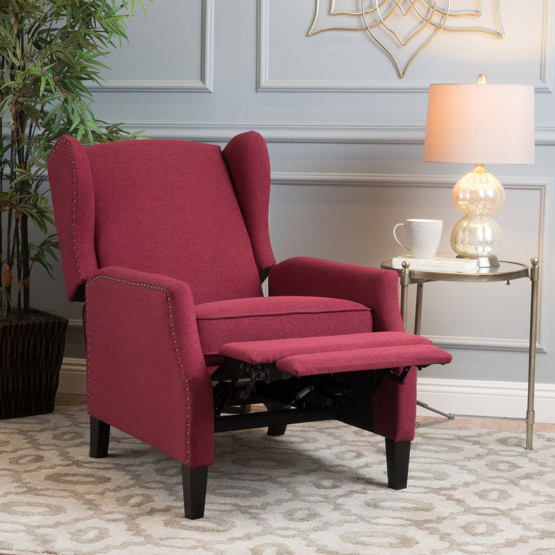 Westeros Wing Back Fabric Upholstered Recliner