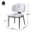 Modern Upholstered Dining Chairs (Set of 2)