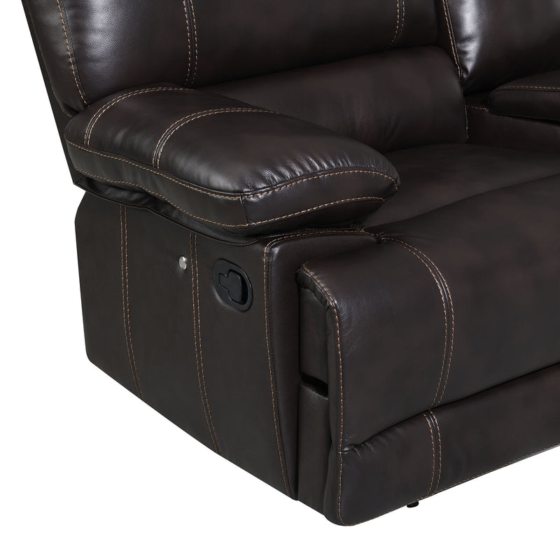 Recliner Chair Sofa Manual Reclining Home Seating Seats Movie Theater Chairs - Brown