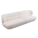 Modern Fashion Yp40116W Circular Curve Design Sofa, 4 Seater For Office & Bedroom - White