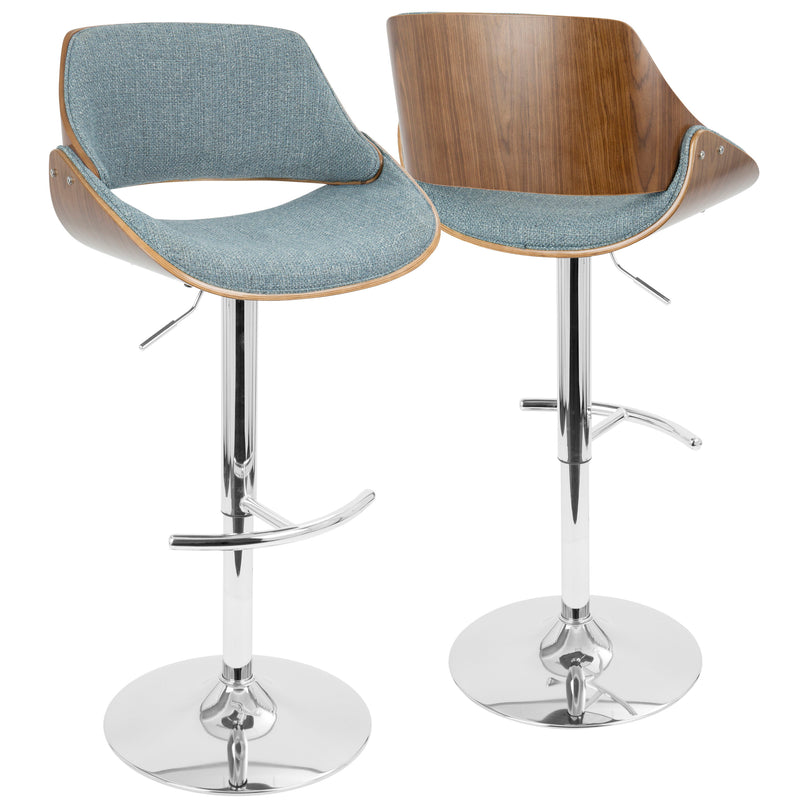 Fabrizzi - Mid Century Modern Adjustable Barstool With Swivel (Set of 2)