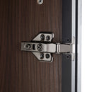 Modern Minimalist Tall Lighted Display Cabinet With Tempered Glass Door - Black / Dark Walnut