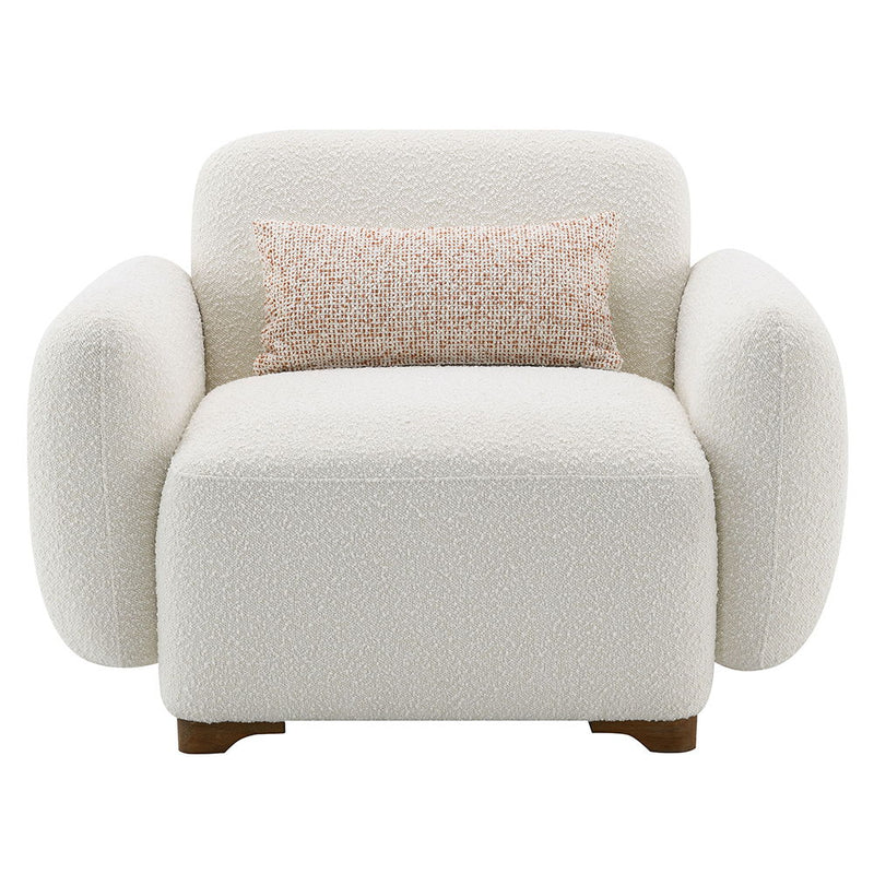 Darius - Chair With Pillow - Beige Boucle