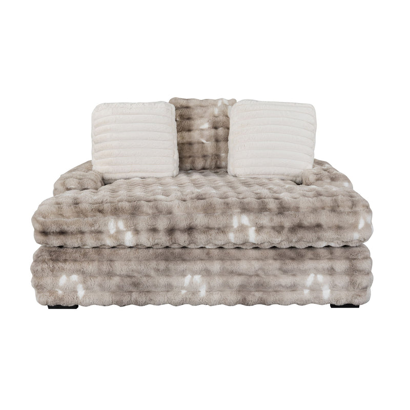 Julia - Lounger Sofa With USB - Gray