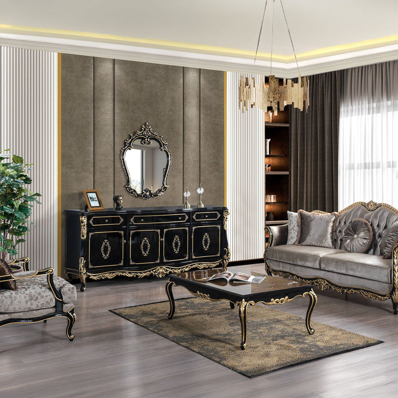 Betria - Coffee Table - Gold & Black