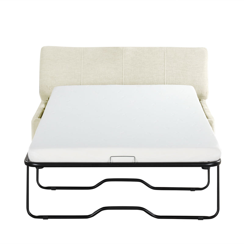 Twin Size Folding Ottoman Sleeper Bed With Mattress Convertible Guest Bed