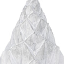 Resin / Foil Christmas Tree With Star Top (Set of 3) - White / Silver