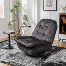 Modern Swivel Gliding Recliner Chair With Rocking Function And Phone Holder, Large Comfortable