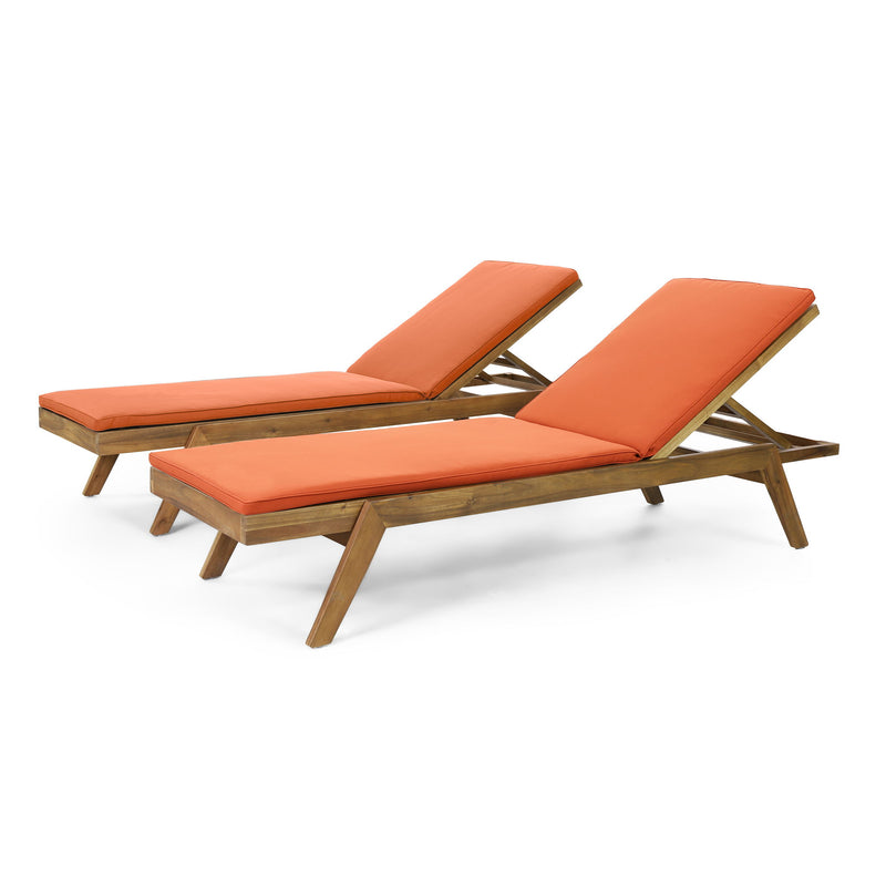 Nebulon - Outdoor Adjustable Chaise Lounge With Water Resistant Cushions (Set of 2)