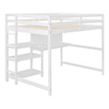 Loft Bed With Shelves, Desk And Writing Board