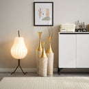 Floor Metal Vase Modern Style Decoration Home Woven Pattern Metal Vase 3 Piece Set Gorgeous Home Decoration Large Glazed Metal Vase - Champagne