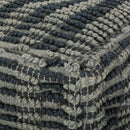 Walle - Fabric Square Pouf Ottoman And Floor Cushion Teal - Blue