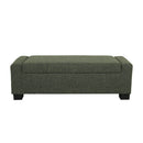 Textured Fabric Ottoman Bench With Hinged Lid