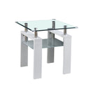 Clear Glass Top Side Table, Modern Design For Home