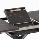 Modern Mid-Century Gray Dining Table Set With Extendable Design