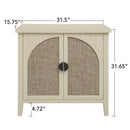 Rattan 2 Door Cabinet, Suitable For Bedroom - Natural