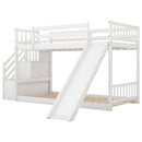 Bunk Bed With Convertible Slide And Stairway