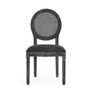 French Country Dining Chair With Cane Backrest (Set of 2)