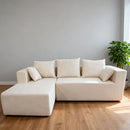 Modular Corner Sofa With Soft Linen Fabric