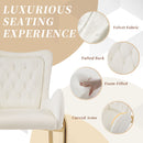 Velvet Fabric Counter Height Bar Stools (Set of 2)