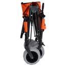 3 In 1 Folding Wagon With Bench Seat & Rear Mounted Tabletop - Orange